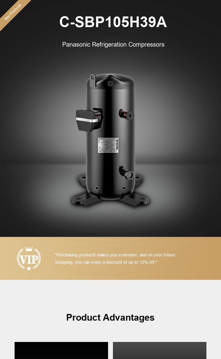 Panasonic Compressor C-SBP105H39A, technical parameters pdf, structure diagram